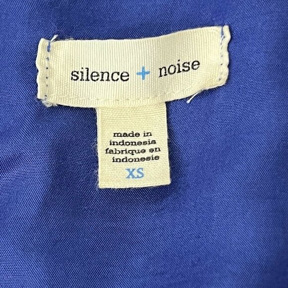 Silence + Noise Womens Size XS Blue Cold Shoulder Dress - Picture 4 of 4